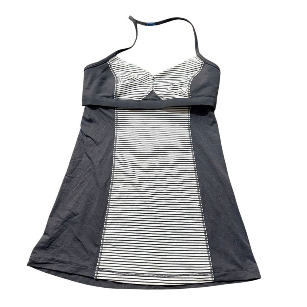 Lululemon gray striped tank size 4